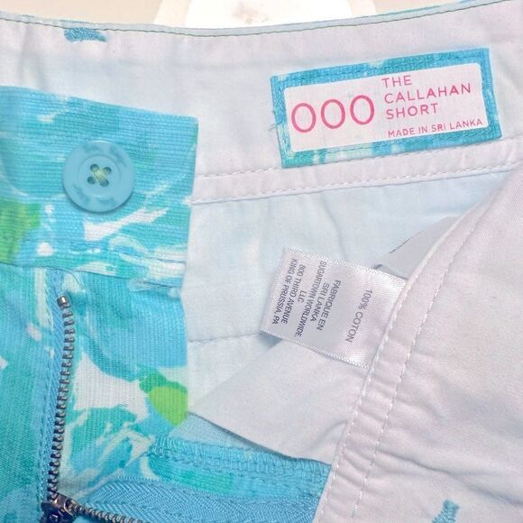 Lilly Pulitzer Poolside Blue First Impression Callahan Shorts Size 000 - Picture 8 of 10